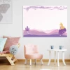 Princess Castle dry-erase board 502 - Graphic design featuring a castle, princess, clouds, and mountains in pastel colors.