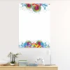 Colorful magnetic whiteboard decoration 094 - Graphic design with colorful circles and wavy patterns.