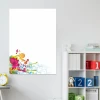 Magnetic dry-erase board 102 - Graphic design with colorful flowers and butterflies on a white background.