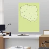 Magnetic dry-erase board of Poland map 239 - Office setup with light-colored walls and modern furniture.