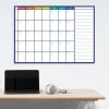 Weekly dry-erase magnetic planner board 261 - Office setup with light-colored walls, minimalist design.