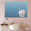 Dry-erase magnetic board swan 198 - Office setup with light-colored walls and minimalist furniture.