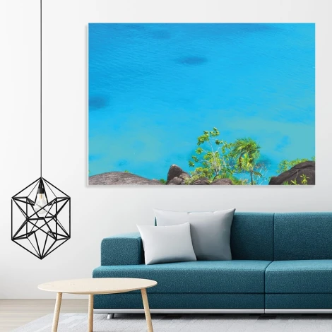 Magnetic whiteboard sea 219 - Styled in a modern living room with light walls and furniture in soft tones.