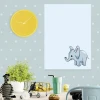 Dry-erase board for kids, elephant design 448 - Features a cute elephant in soft colors.