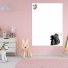 Dry-erase board for kids featuring a squirrel design, perfect for a pastel pink nursery with light furniture.