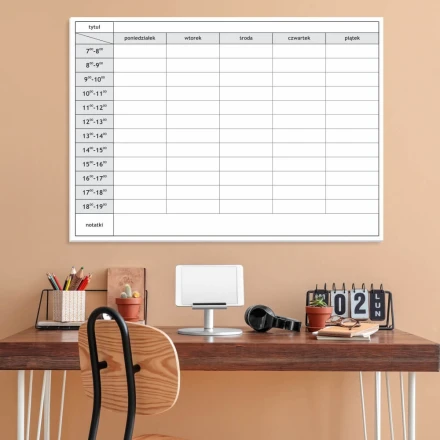 Magnetic Whiteboard 039 Weekly Plan