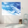 Magnetic whiteboard sky 01X 071 - Styled in a bright room with walls in shades of white and blue.
