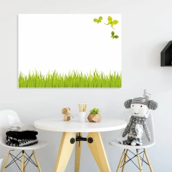 Magnetic whiteboard grass 01X 064 - Modern interior design with light-colored walls.