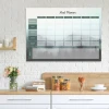 Meal planner dry-erase board 480 - Kitchen setup with light walls, wooden furniture, and plants in the background.