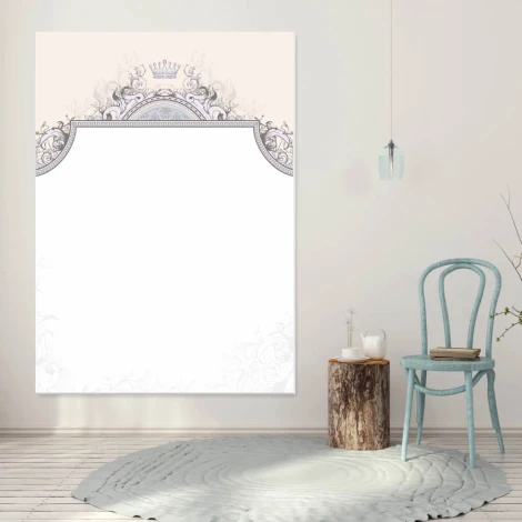 Magnetic whiteboard crown 077 - Styled in a bright room with soft-colored walls and wooden accents.