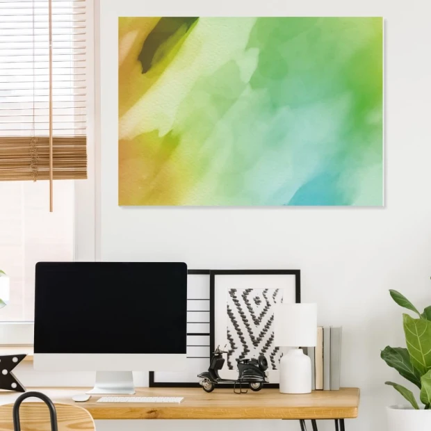Magnetic dry-erase board abstract 254 - Office setup with light-colored walls and minimalist furniture.