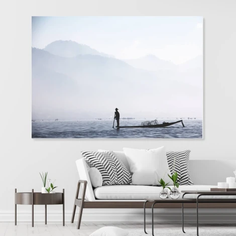 Magnetic whiteboard fisherman 253 - Modern living room setup with light-colored walls and a minimalist design.