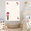Magnetic dry-erase board for girls, butterfly design, perfect for a child\'s room with light-colored walls.