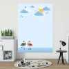 Magnetic dry-erase board for kids with birds and clouds, perfect for brightening up a children\'s room.