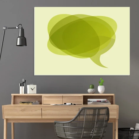 Dry-erase magnetic board smoke 106 - Office setup with light-colored walls and natural-toned furniture.