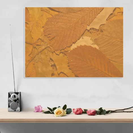 Magnetic dry-erase board with leaf design, perfect for modern interiors with light-colored walls and a minimalist style.