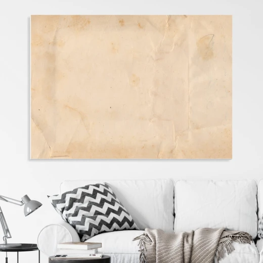 Dry-erase magnetic board 165 - Living room setup with light-colored walls and gray furniture.