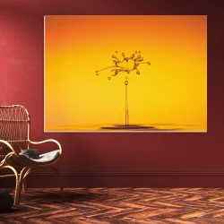 Water-resistant whiteboard 210 - Styled in a room with red walls and wooden flooring.
