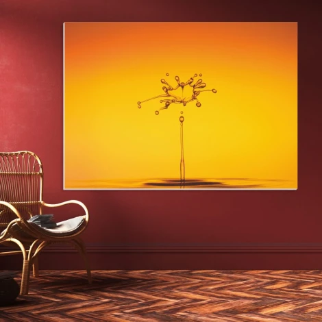 Water-resistant whiteboard 210 - Styled in a room with red walls and wooden flooring.