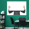 Magnetic whiteboard 212 - Office setup with vibrant green walls.
