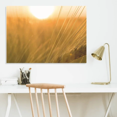 Magnetic dry-erase board with grain design 178 - Office setup with light walls and minimalist furniture.