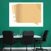 Magnetic whiteboard with a paper speech bubble design featuring a brown bubble on a white background.