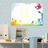 Magnetic whiteboard skate 011 - Decorated in a child\'s room with light-colored walls and polka dots.