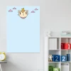 Magnetic dry-erase board for kids featuring a cat design, ideal for a bright children\'s room setup.