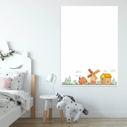 Children'S Whiteboard Magnetic Village 310