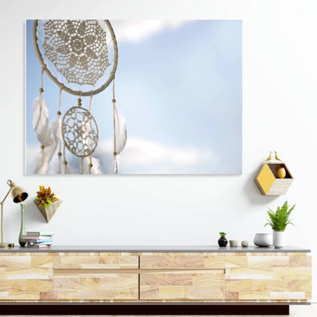 Magnetic dry-erase board dream catcher 285 - Modern office decor with light-colored walls.