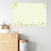 Dry-erase magnetic board for kids featuring dinosaur outlines on a light background.