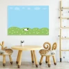 Dry-erase magnetic board for kids featuring a sheep design, perfect for brightening up a child\'s room.