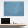 Dry-erase magnetic board in denim design 158 - Features a blue fabric pattern resembling denim texture.