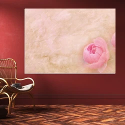 Magnetic whiteboard rose 201 - Styled in a room with a red wall and Scandinavian furniture.
