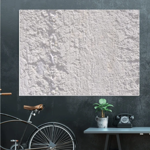 Dry-erase magnetic board 163 - Office setup with gray walls in a minimalist style.