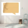 Magnetic whiteboard with paper speech bubble 143 - Styled in a bright room with neutral-colored walls.