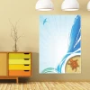 Magnetic dry-erase turtle board 090 - Styled in a bright living room with light walls, wooden floor, and furniture.