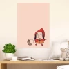 Dry-erase magnetic board for kids, Little Red Riding Hood design featuring a girl in a red cape.