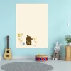 Dry-erase magnetic board for kids featuring a bear design, perfect for bright children\'s room decor.
