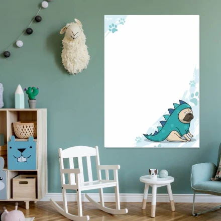 Dry Erase Magnetic Whiteboard For Childrens Pug 528