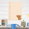 Dry-erase magnetic board for kids, puppy design - Office setup with light-colored walls and simple furniture.