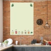 Magnetic whiteboard for kitchen spices 545 - Kitchen arrangement with brick-colored walls and dark furniture.