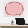 Dry-erase magnetic board 450 - Graphic design. Pink cloud with a black border and lines.
