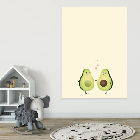 Dry-erase magnetic board kiwi 454 - Decor in a children\'s room with light-colored walls and stylish furniture.