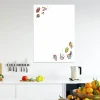 Dry-erase magnetic board with ice cream design. Features colorful drawings of ice creams and desserts on a white background.