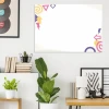 Magnetic whiteboard with patterns 489 - Colorful shapes like arrows and circles on a white background.