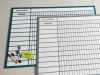Gantt chart with daily breakdown, dry-erase board Lean 113 - Graphic design. Rectangular grid fields.