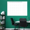 Weekly planner magnetic whiteboard 323 - Office arrangement with green walls and furniture in shades.