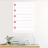 Weekly dry-erase magnetic planner board 293 - Office setup with light-colored walls, minimalist design.