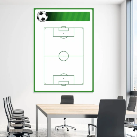 Magnetic whiteboard for football field 398 - Office setup with light-colored walls, modern design.